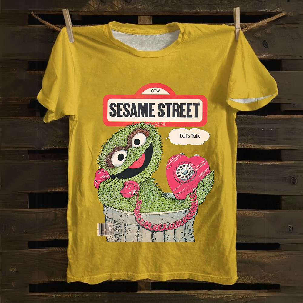 Ttalk Dirty Illustration Printed Cotton T-Shirt