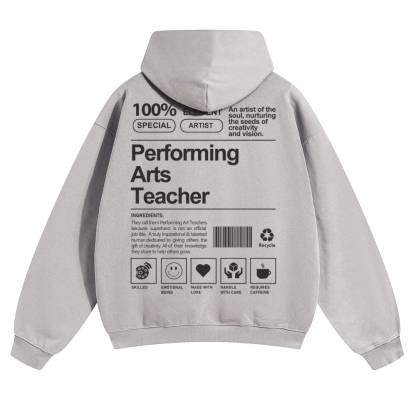 Performing Arts Teacher Solid Color Hoodie