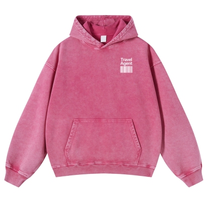 Travel Agent Casual Washed Hoodie