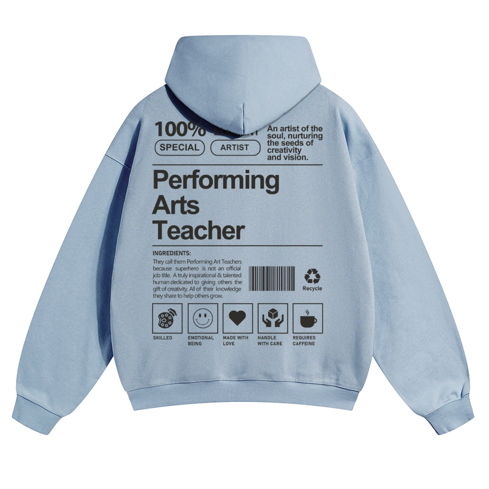 Performing Arts Teacher Solid Color Hoodie