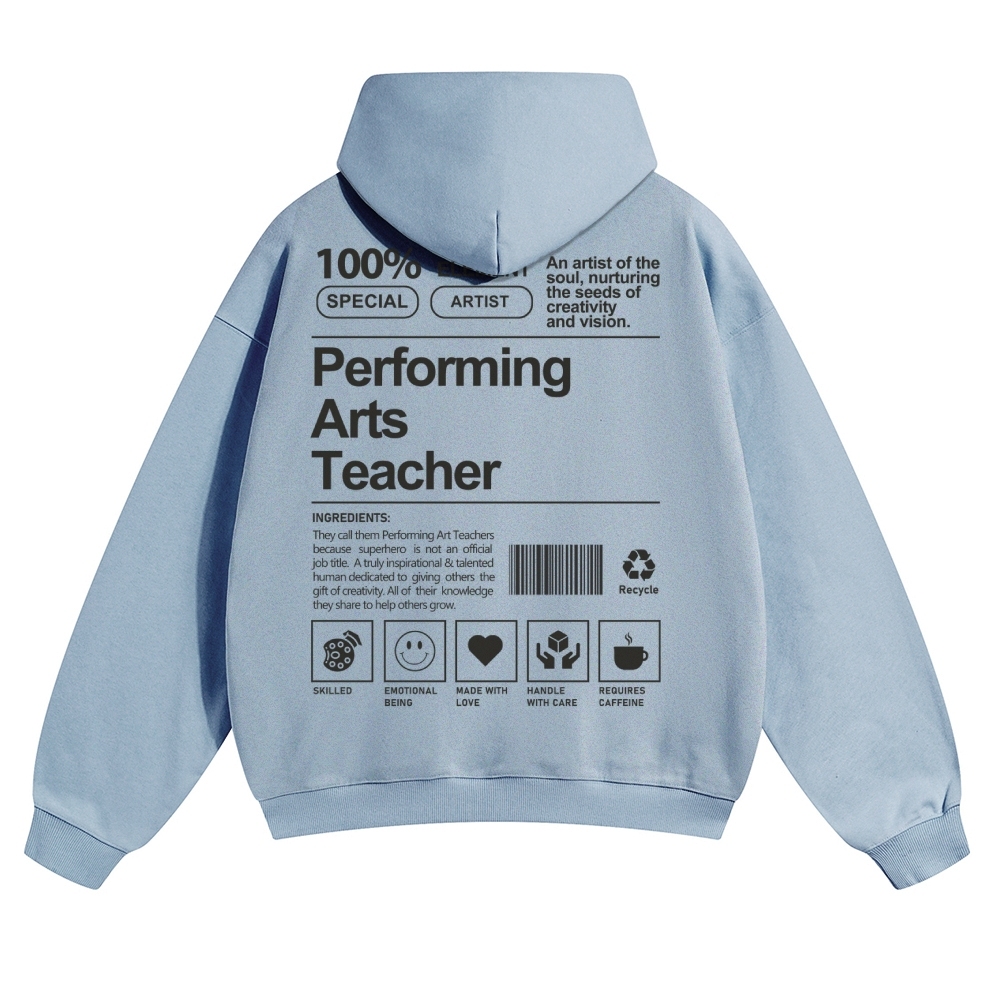 Performing Arts Teacher Solid Color Hoodie