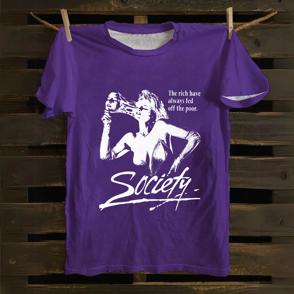 Unisex Vintage Society Film Horror Movie Cotton T-Shirt