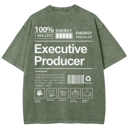 Executive Producer Unisex Fit Washed T-Shirt