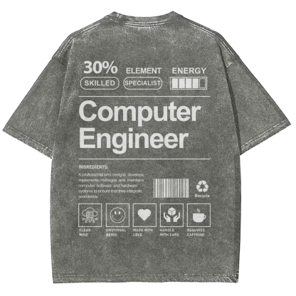 Computer Engineer Unisex Fit Washed T-Shirt