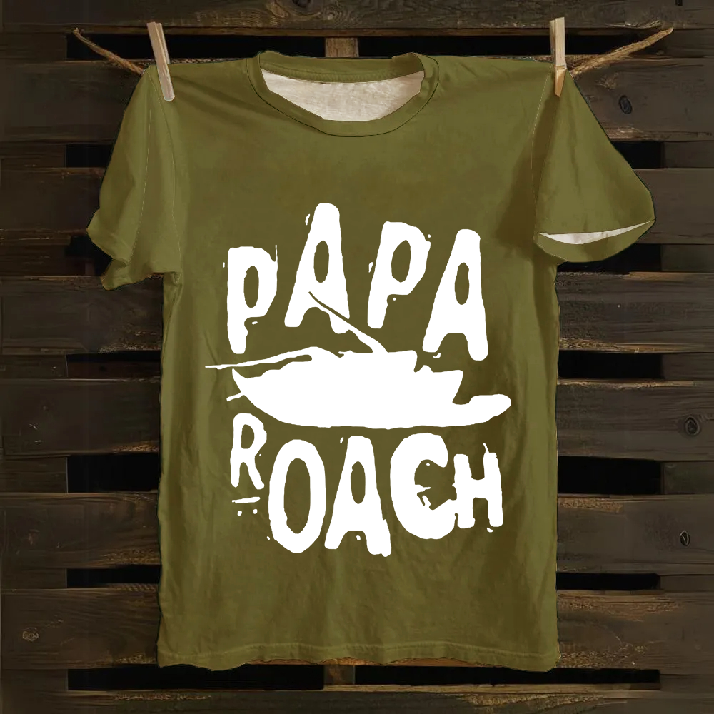 Unisex Vintage Papa Roach Rock Band  Cotton T-Shirt
