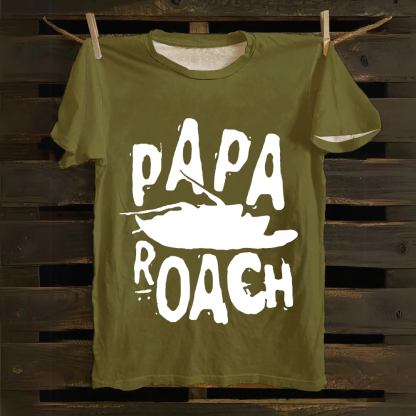 Unisex Vintage Papa Roach Rock Band  Cotton T-Shirt