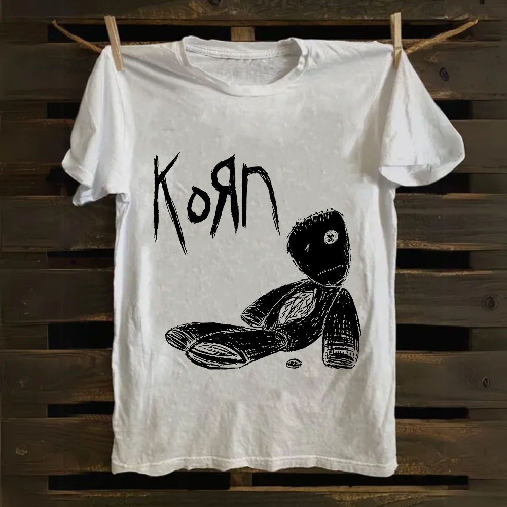 Unisex Vintage Korn Metal Band  cotton T-Shirt