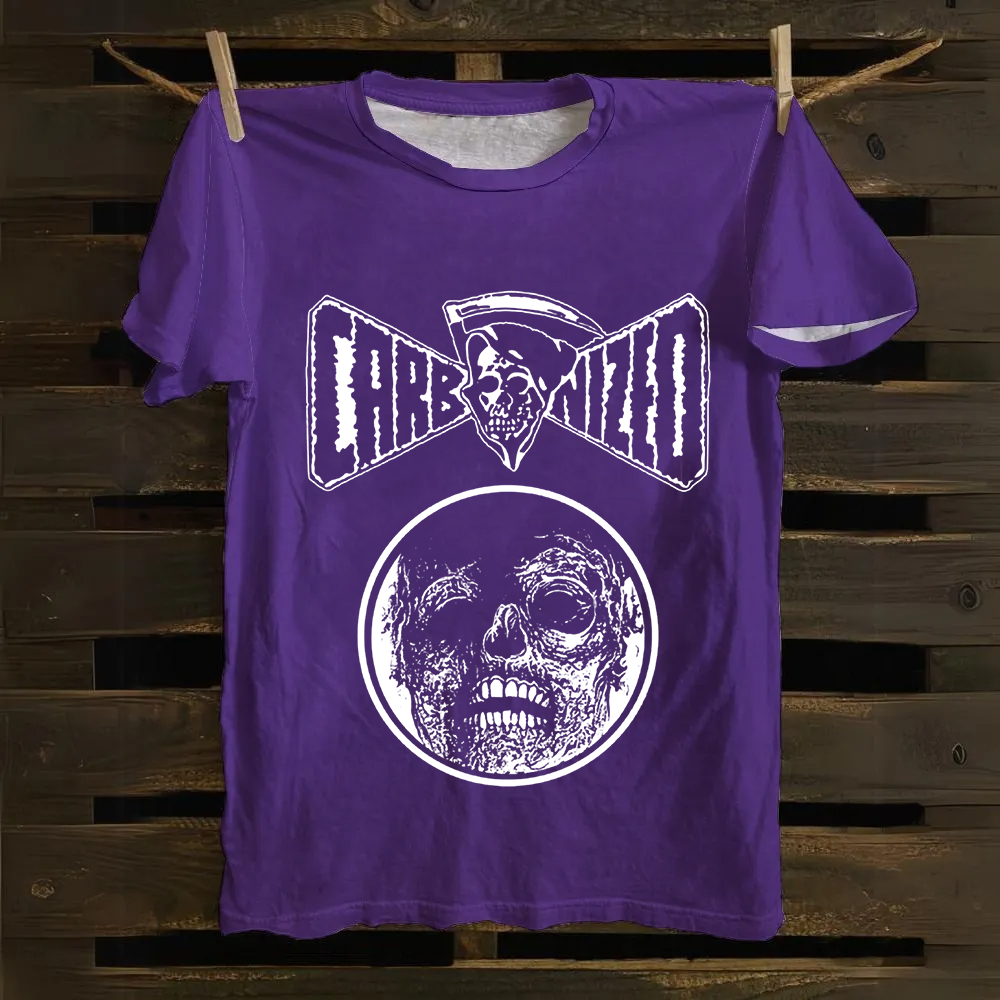 Unisex Vintage  Carbonized Band Cotton T-Shirt