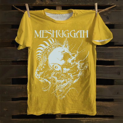 Unisex Vintage Meshuggah Metal Band cotton T-Shirt