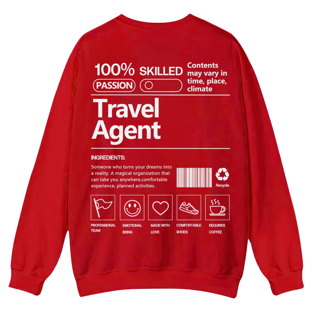 Travel Agent Casual Crewneck Sweatshirt