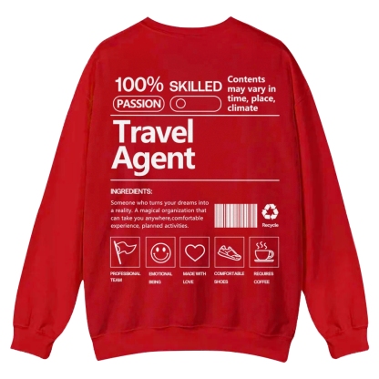 Travel Agent Casual Crewneck Sweatshirt
