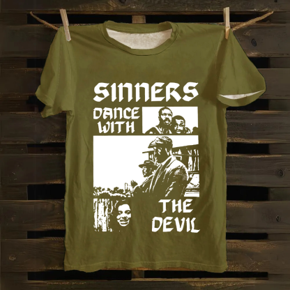 Unisex Vintage  Sinners Horror Movie Cotton T-Shirt