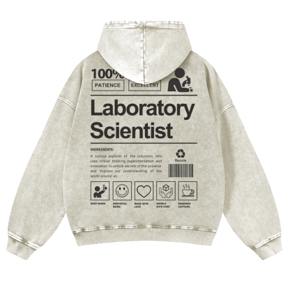 Laboratory Scientist Casual Washed Hoodie