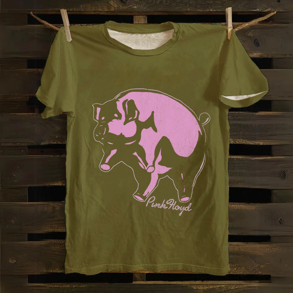 Unisex Vintage Pink Floyd Band Cotton T-Shirt