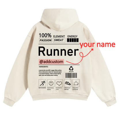 Addcustom Runner Solid Color Hoodie