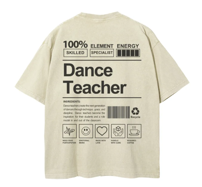 Dance Teacher Unisex Fit Washed T-Shirt wearishow