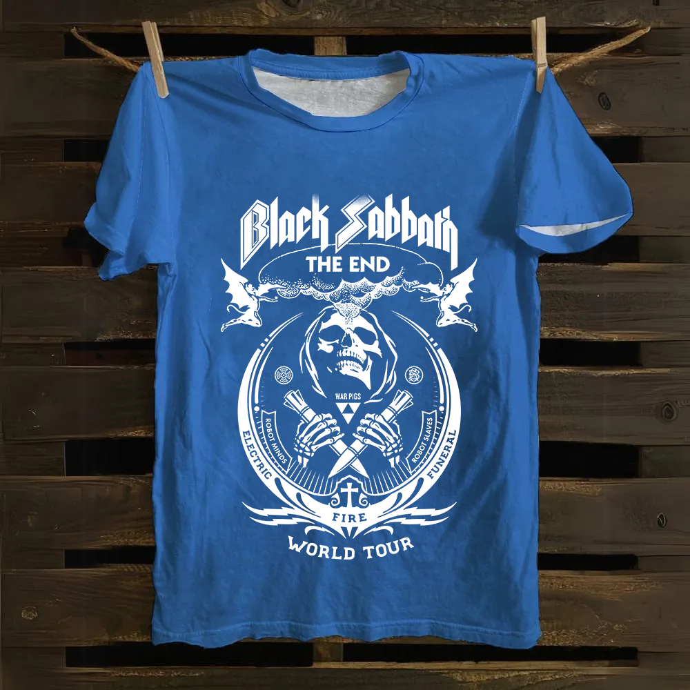 Unisex Vintage Black Sabbath cotton T-Shirt