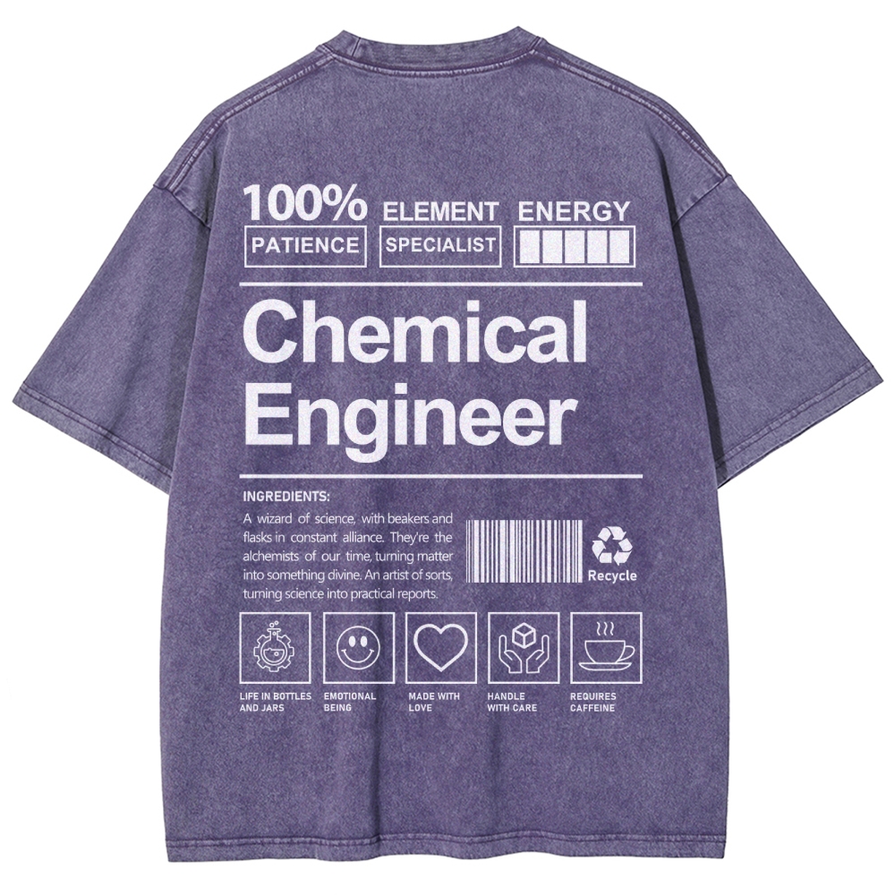 Chemical Engineer Unisex Fit Washed T-Shirt
