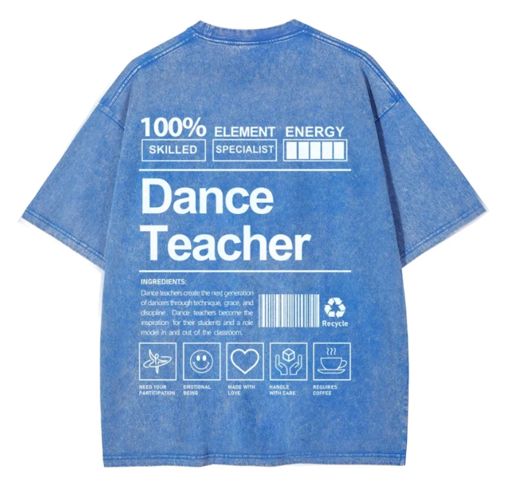 Dance Teacher Unisex Fit Washed T-Shirt wearishow