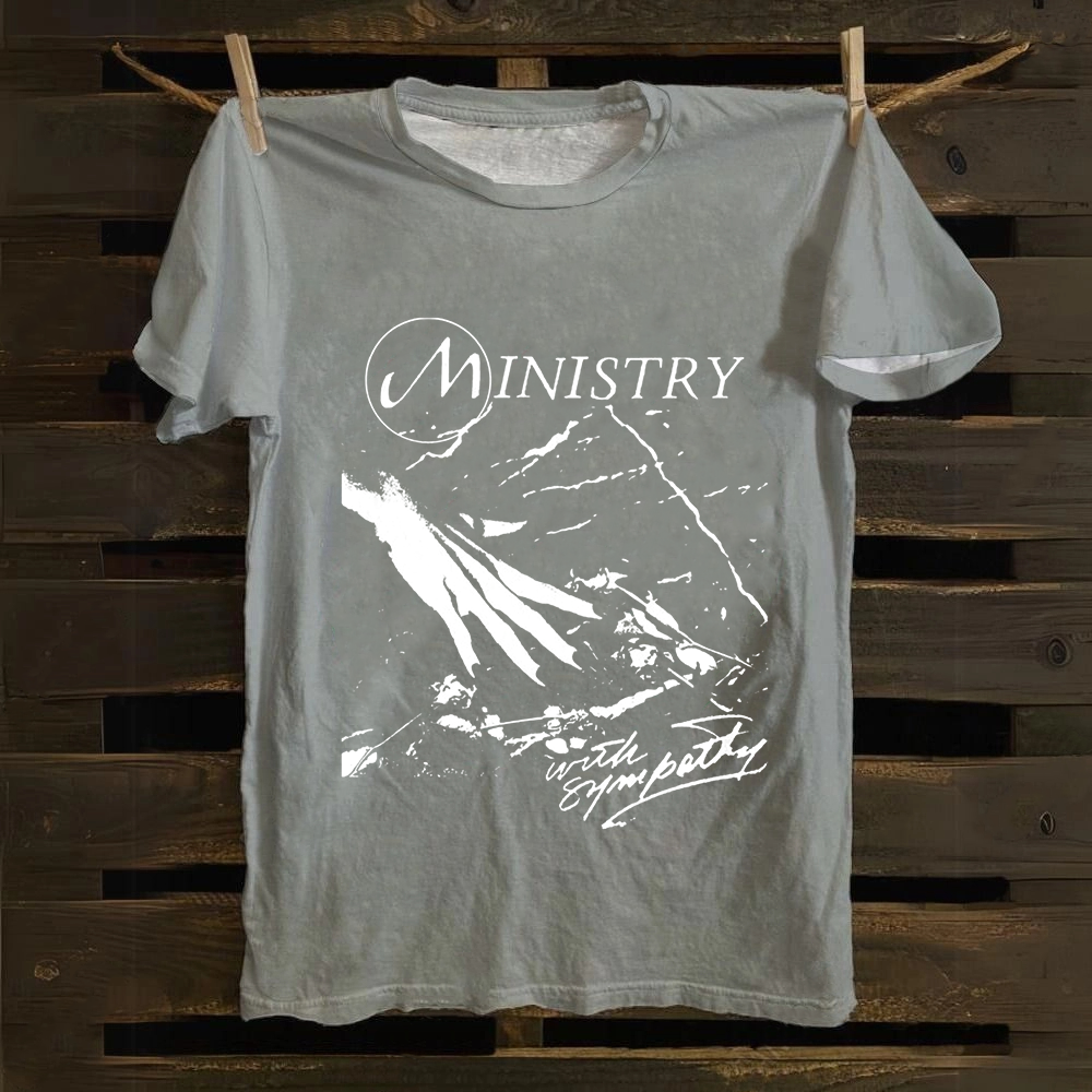 Unisex Vintage  Ministry Band With Sympathy Music  Cotton T-Shirt