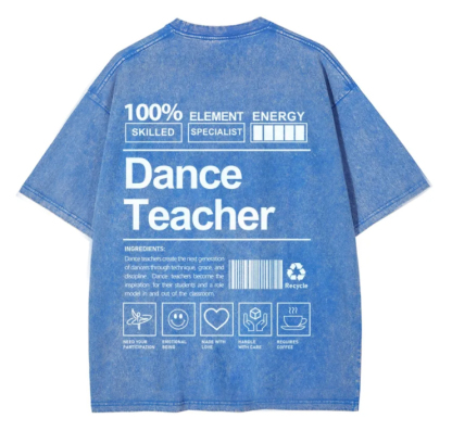 Dance Teacher Unisex Fit Washed T-Shirt wearishow