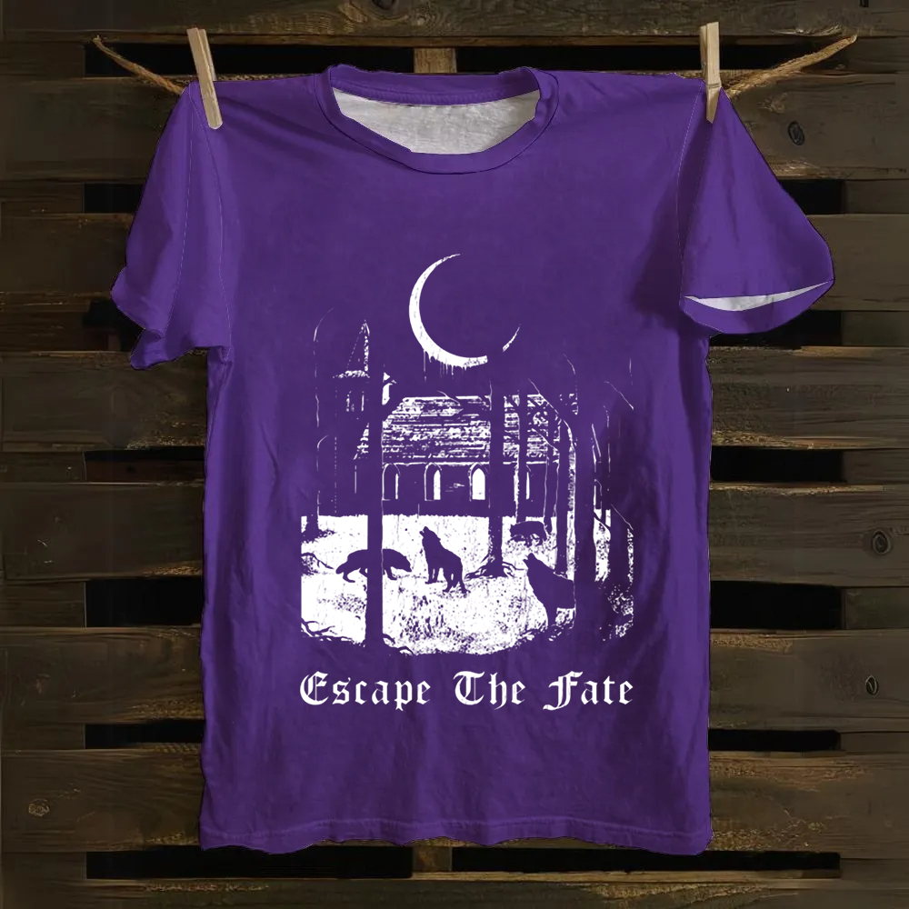 Unisex Vintage Escape the Fate Band  Cotton T-Shirt