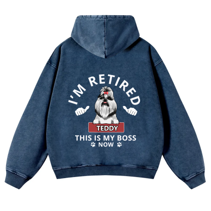 This Is My Boss - Personalized Custom Unisex Washed Hoodie