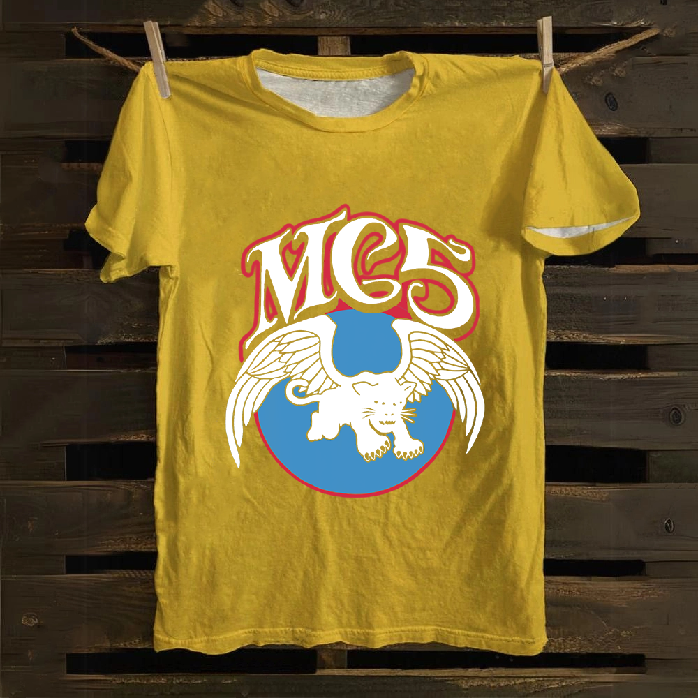 Unisex Vintage  M.C.5 Music Bands Cotton T-Shirt