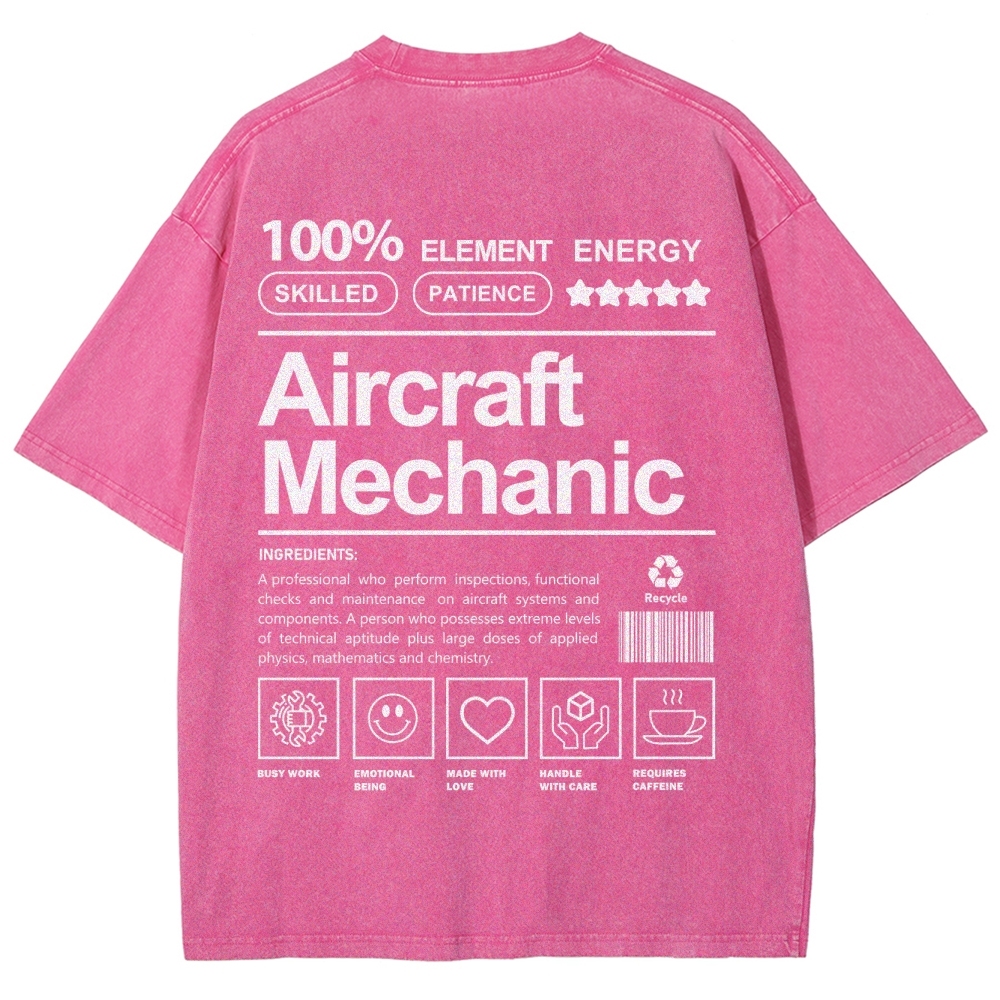 Aircraft Mechanic Unisex Fit Washed T-Shirt