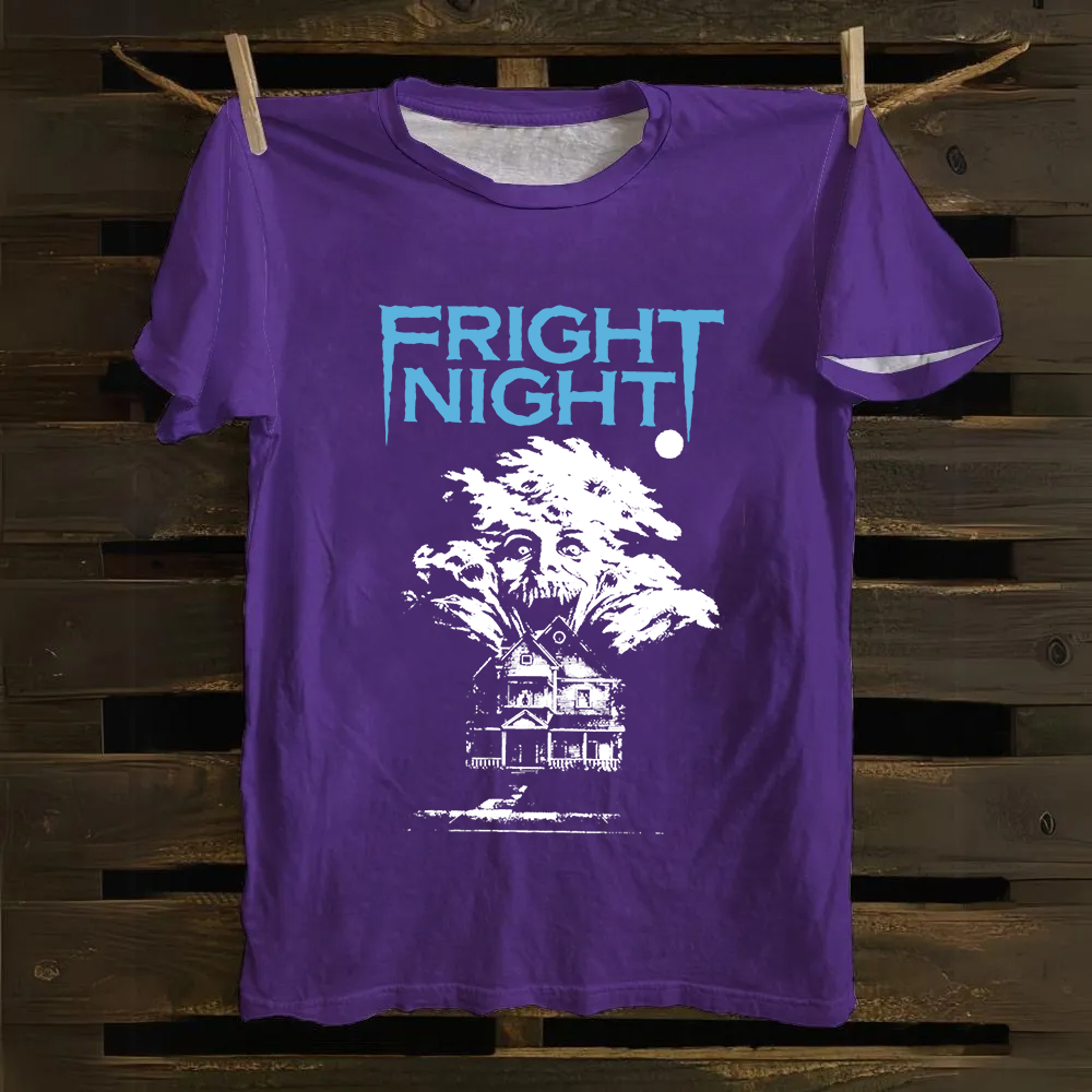 Unisex Vintage Fright Night Cotton T-Shirt