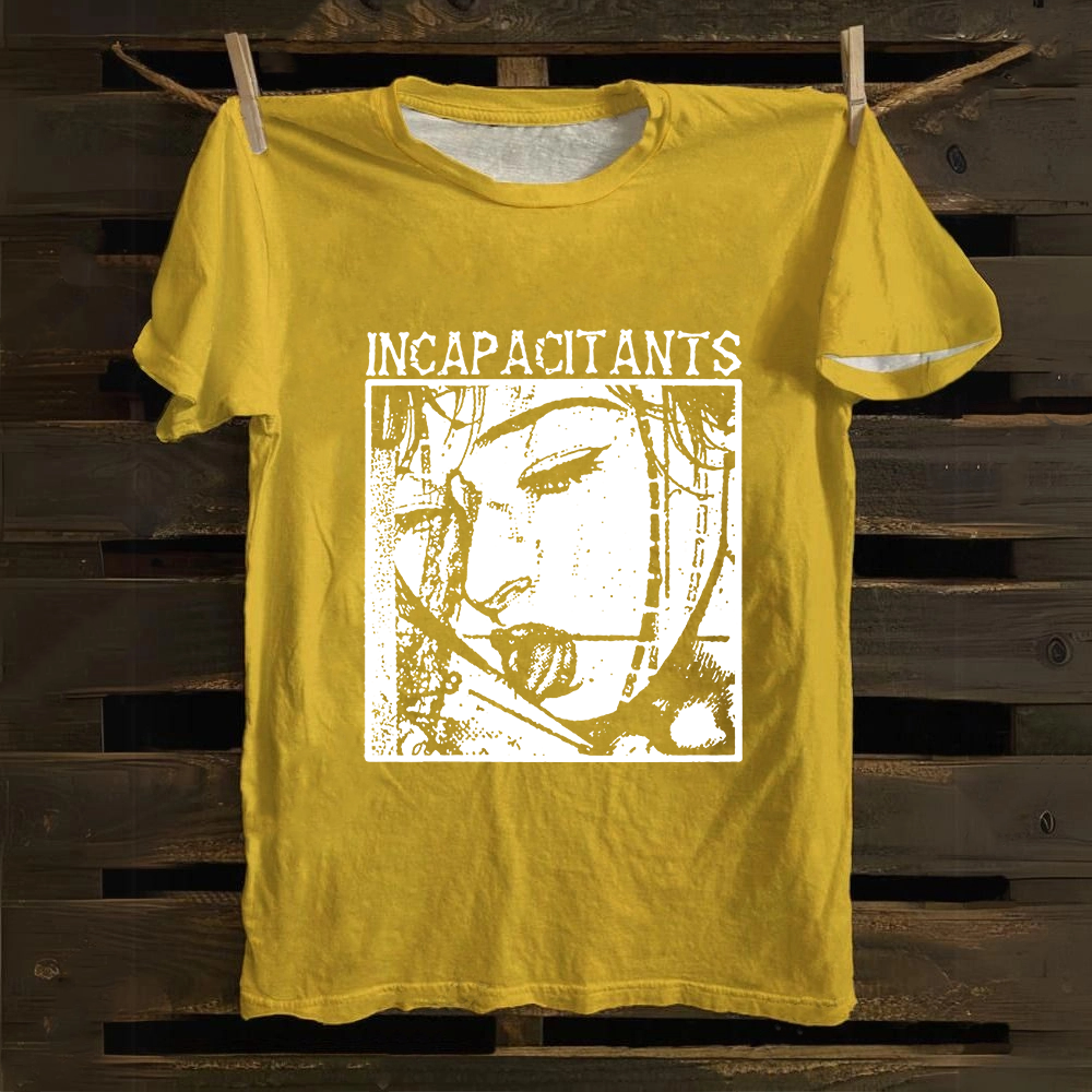 Unisex Vintage  Incapacitants Band Cotton T-Shirt