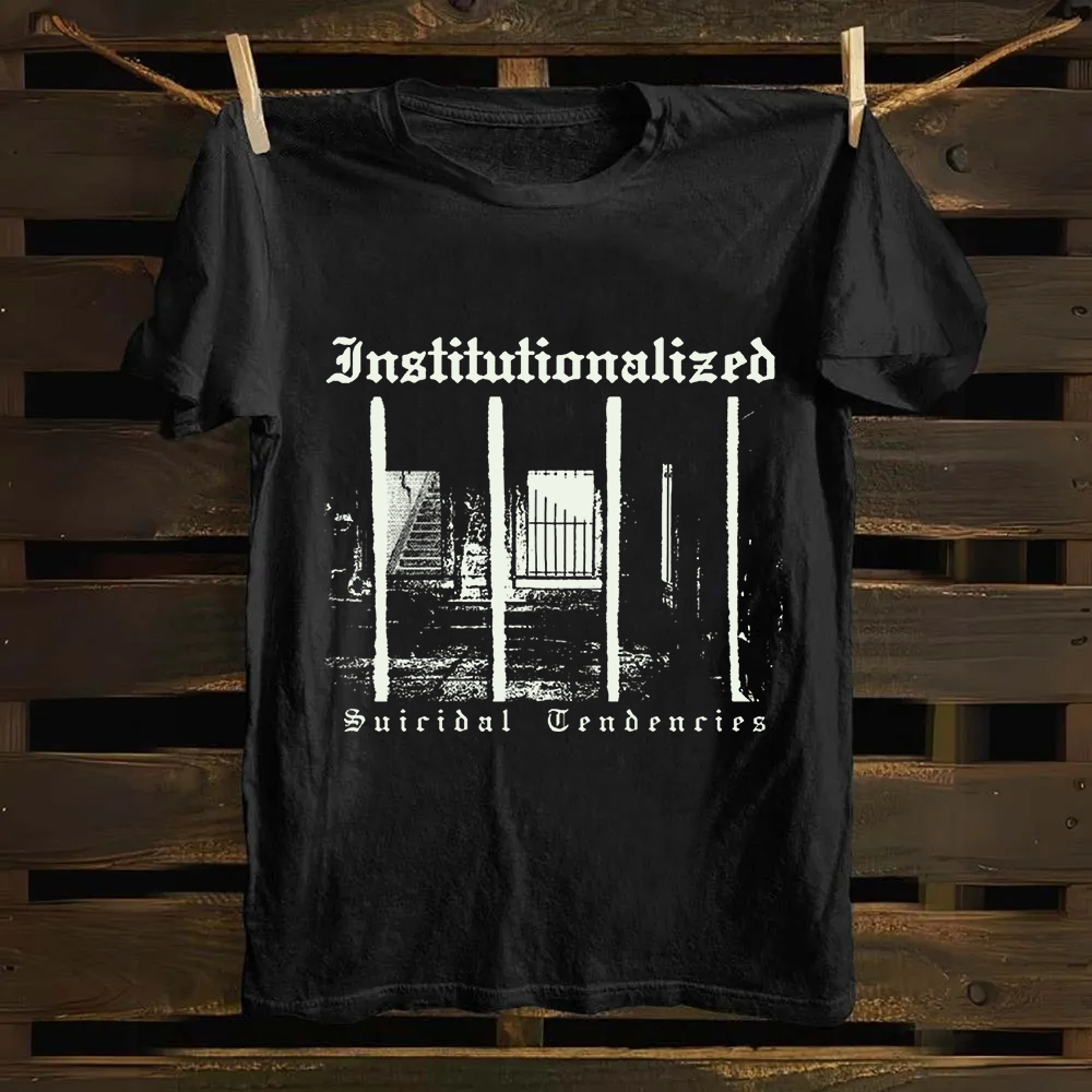 Unisex Vintage  Suicidal Tendencies Band Institutionalized Cotton T-Shirt