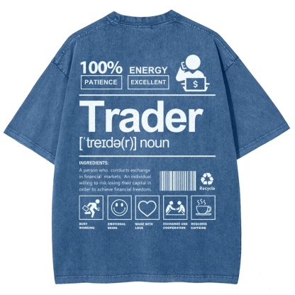 Trader Unisex Fit Washed T-Shirt