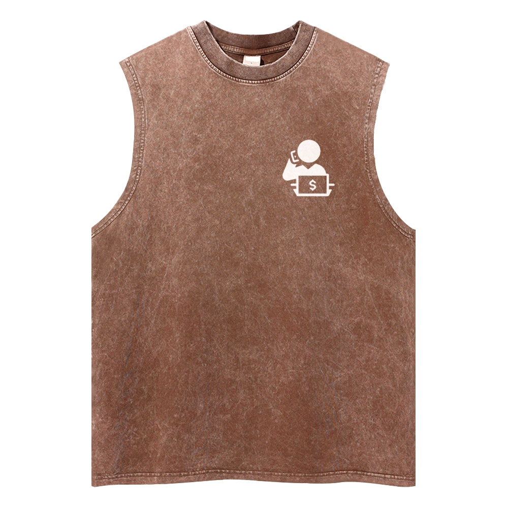 Trader Unisex Washed Tank Top