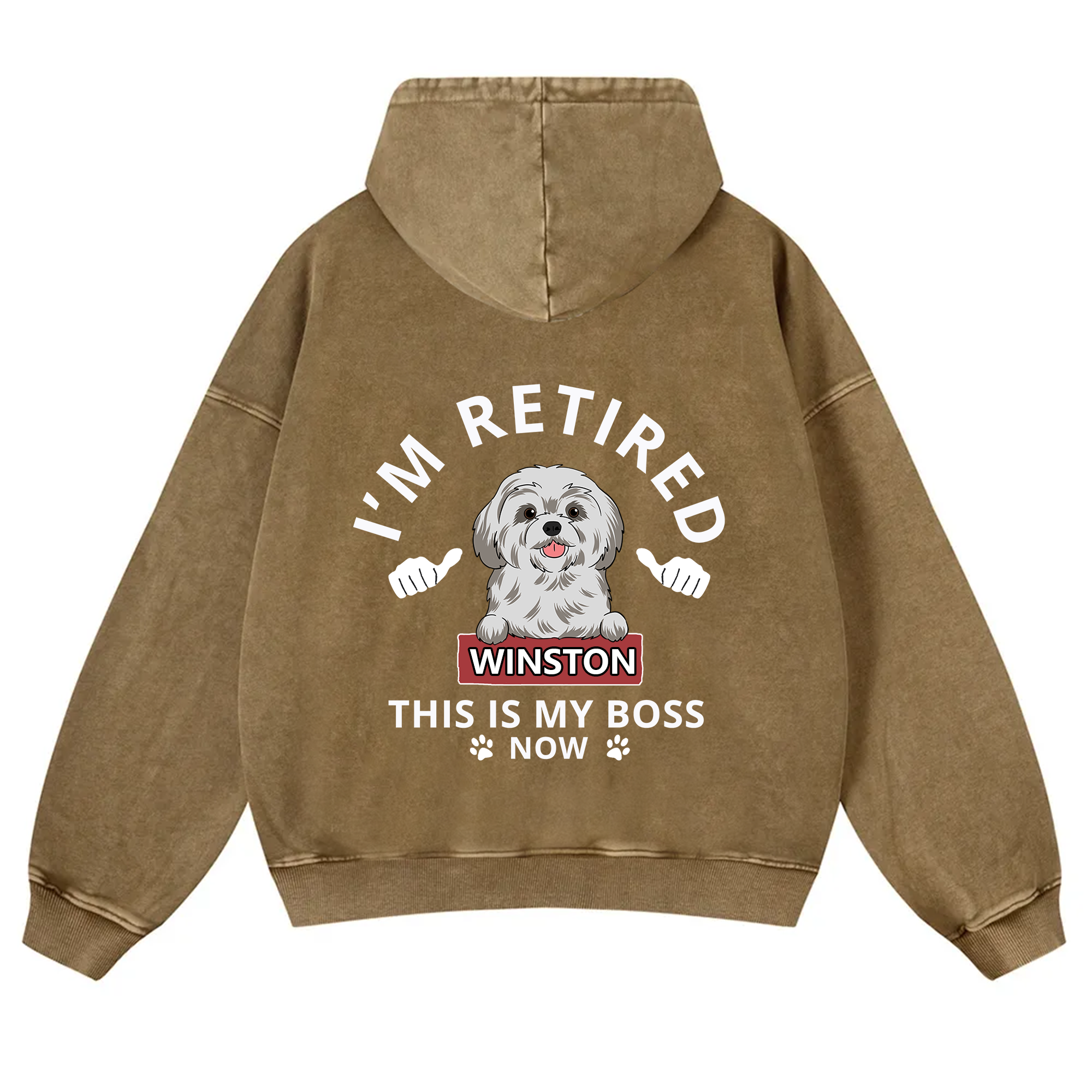This Is My Boss - Personalized Custom Unisex Washed Hoodie