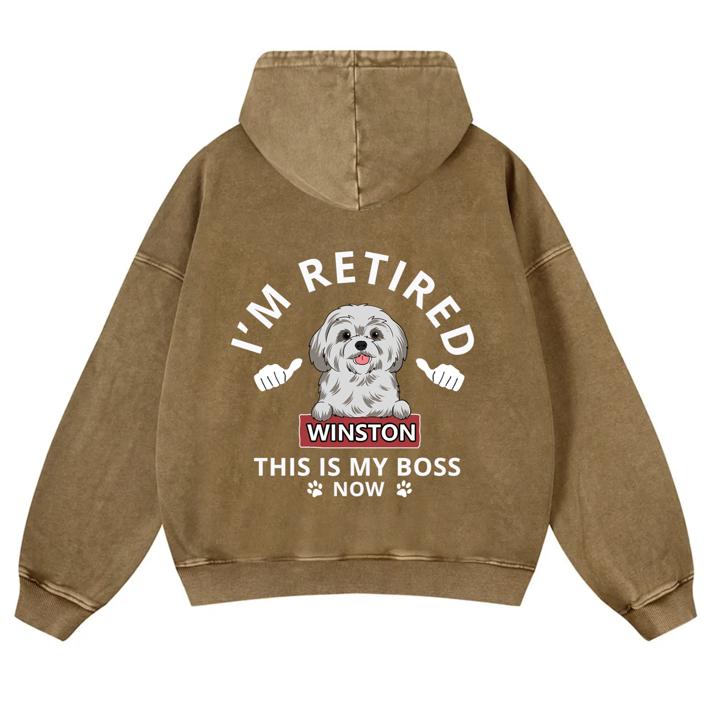 This Is My Boss - Personalized Custom Unisex Washed Hoodie