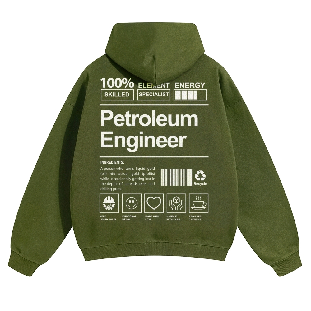 Petroleum Engineer Solid Color Hoodie