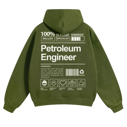 Petroleum Engineer Solid Color Hoodie