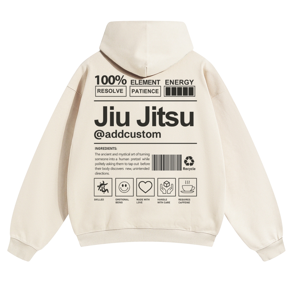 Jiu Jitsu Addcustom Solid Color Hoodie wearishow