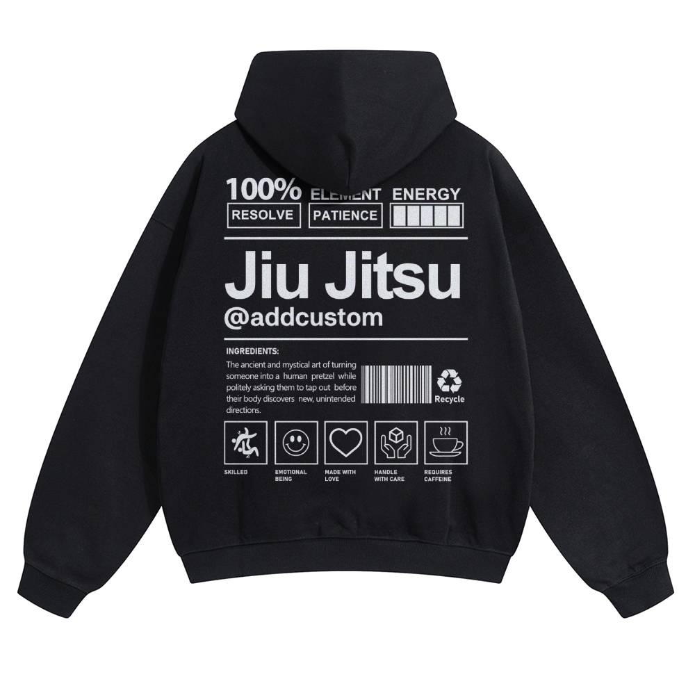 Jiu Jitsu Addcustom Solid Color Hoodie wearishow