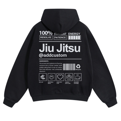 Jiu Jitsu Addcustom Solid Color Hoodie wearishow