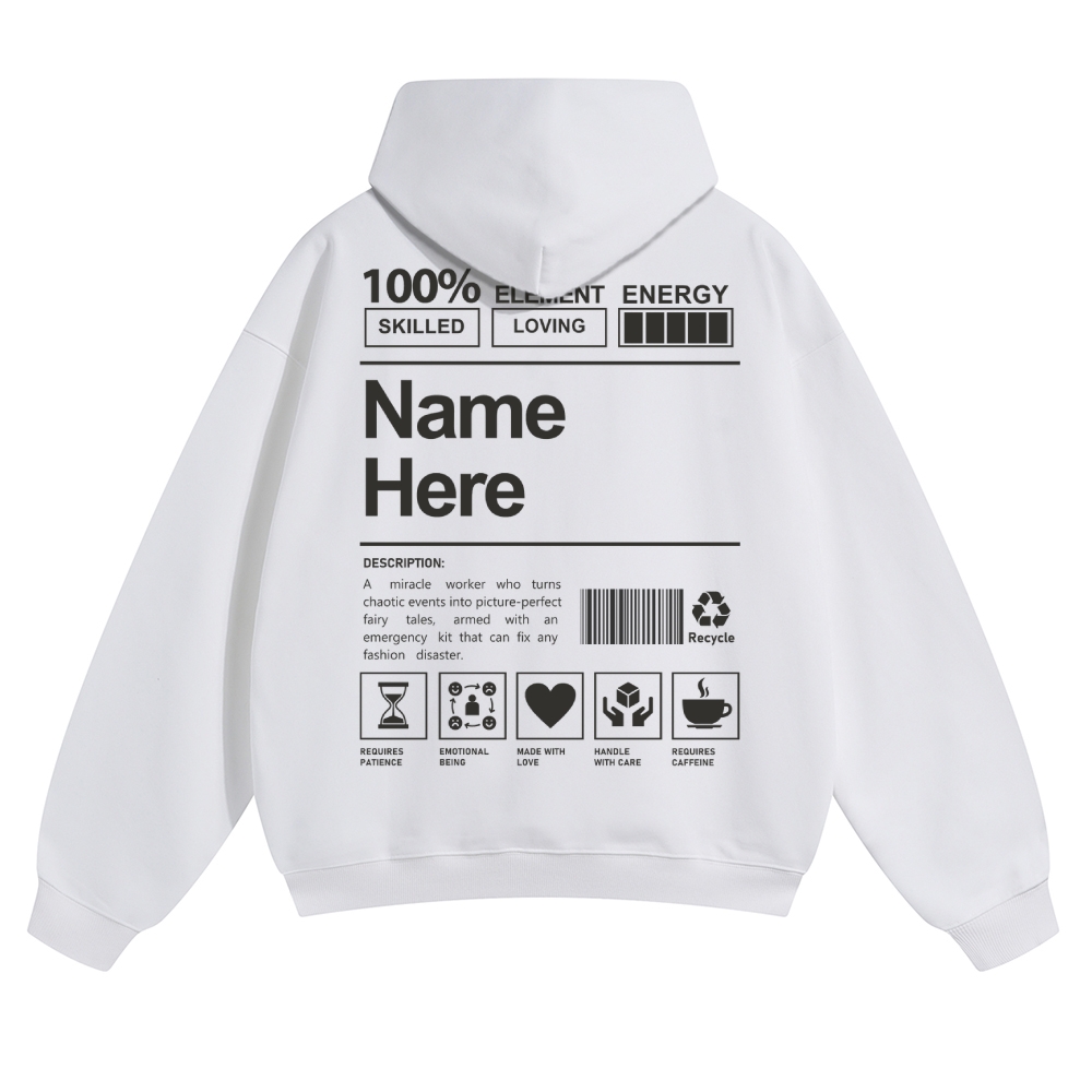 Addcustom Name And Your Description Solid Color Hoodie wearishow