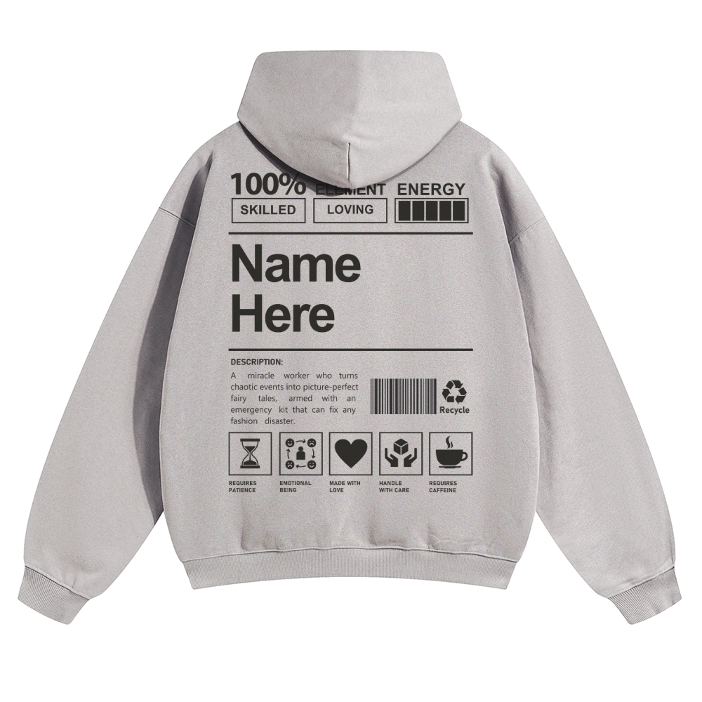 Addcustom Name And Your Description Solid Color Hoodie wearishow