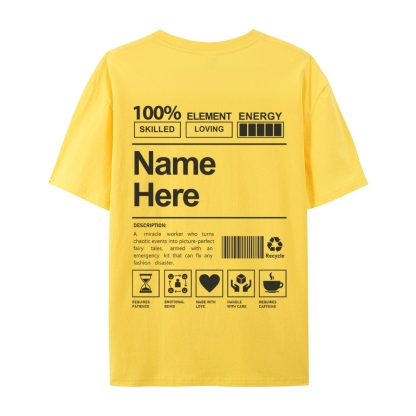 Addcustom Name And Your Description Casual Short Sleeve T-Shirt wearishow