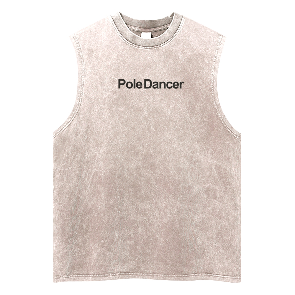 Pole Dancer AddCustom Unisex Washed Tank Top wearishow