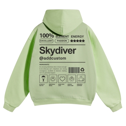 Skydiver Addcustom Solid Color Hoodie wearishow