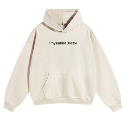 Wearishow Physiatrist Doctor Solid Color Hoodie 