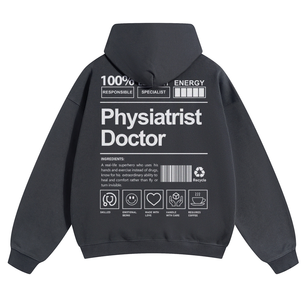 Wearishow Physiatrist Doctor Solid Color Hoodie 