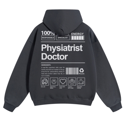 Wearishow Physiatrist Doctor Solid Color Hoodie 