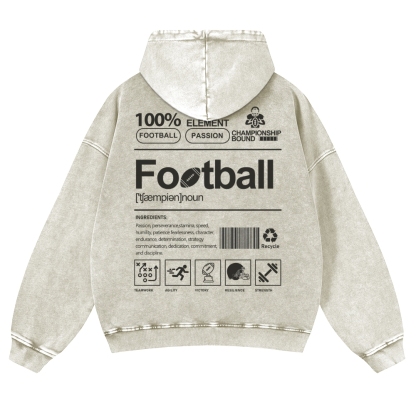 USA Football Casual Washed Hoodie wearishow